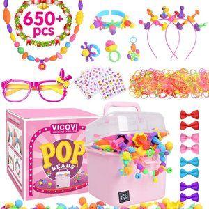 VICOVI 650+Pop Beads DIY Jewelry Making Kit